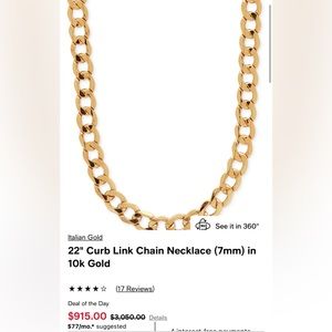 **BrandNew**Real 10kt Curb Link chain